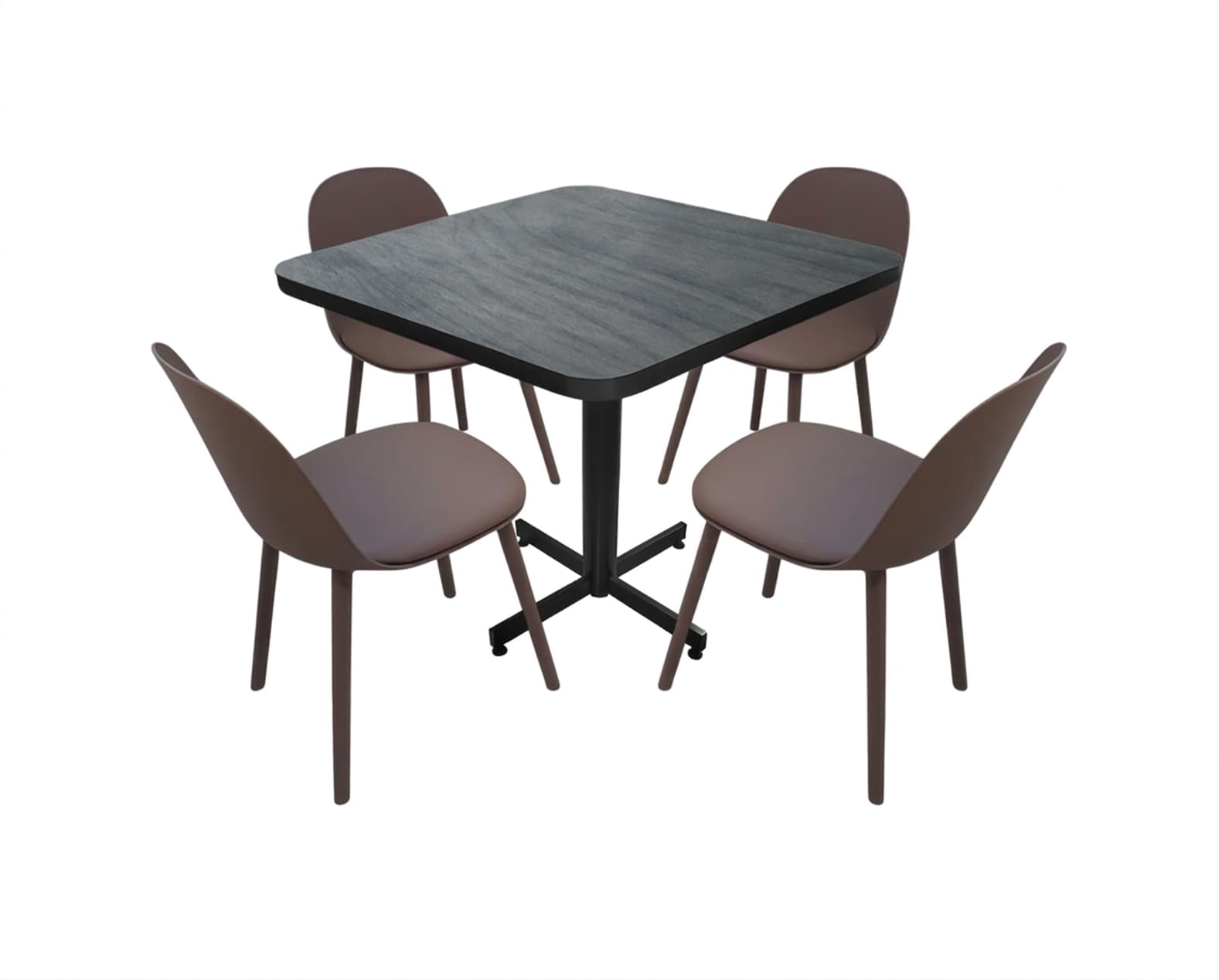 Conjunto Modelo Nova Nogal - estándar 4 sillas