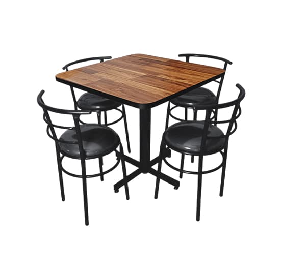 Conjunto Modelo Chabeli Wood - estándar 4 sillas view 4