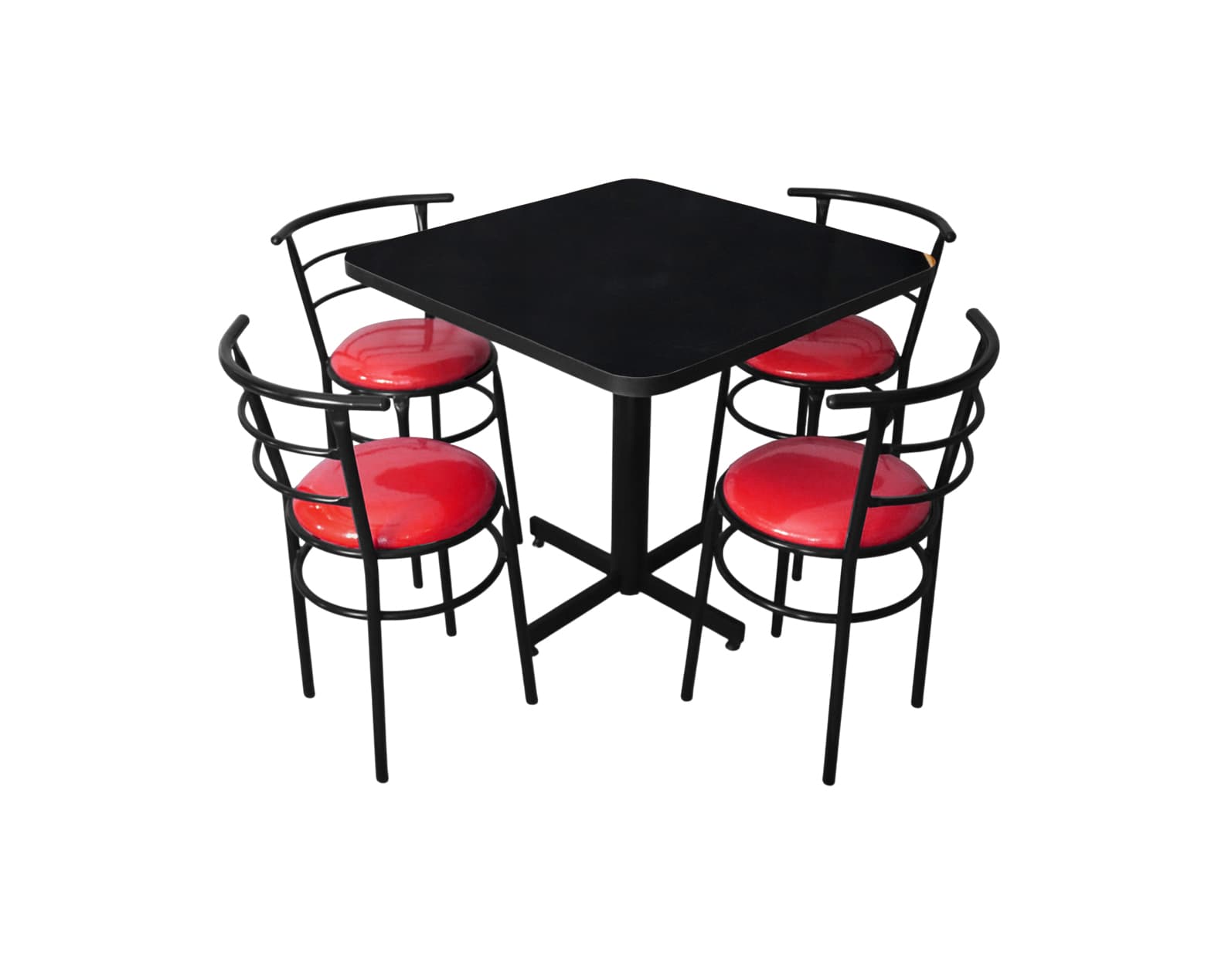 Conjunto Modelo Chabeli Negro Brillante - estándar 4 sillas view 3