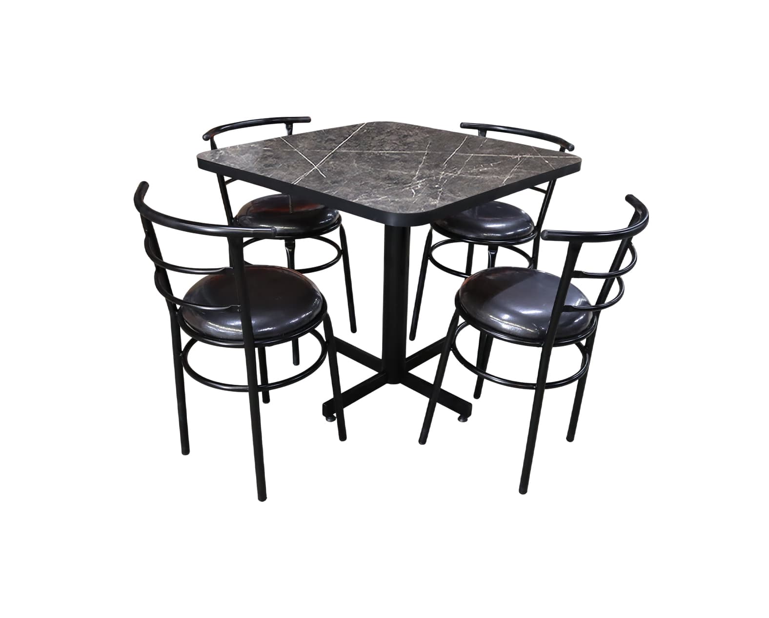 Conjunto Modelo Chabeli Gris Carrara - estándar 4 sillas