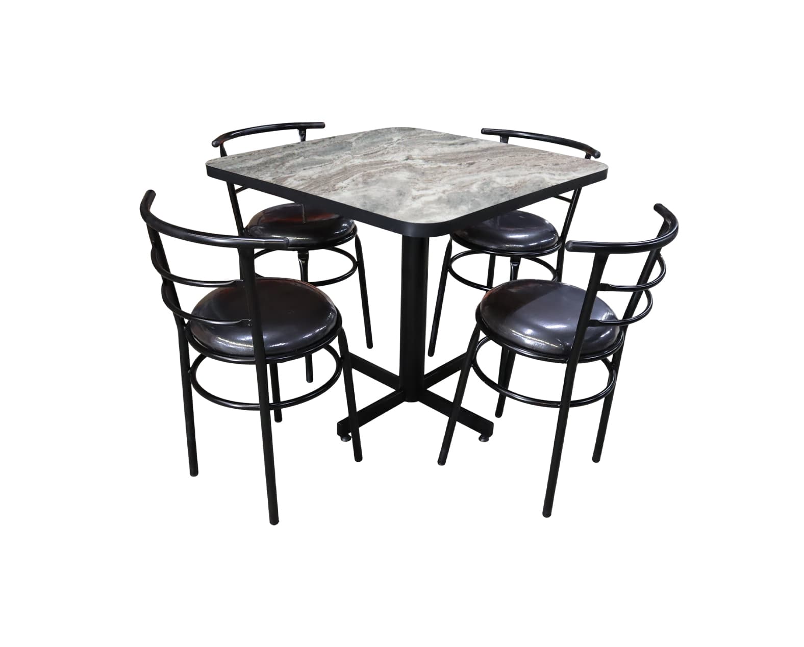 Conjunto Modelo Chabeli Marmol Gris - estándar 4 sillas