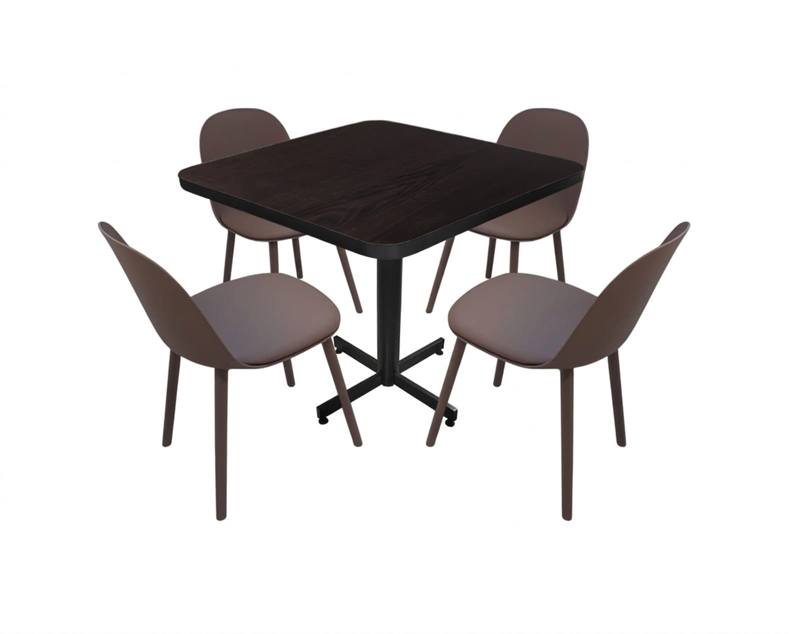 Conjunto Modelo Nova Wengue - estándar 4 sillas