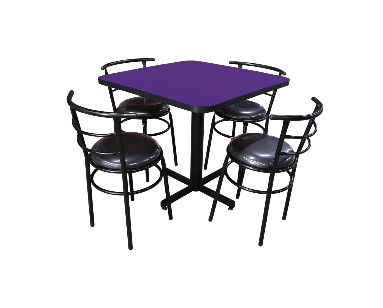 Conjunto Modelo Chabeli Morado Mate - estándar 4 sillas