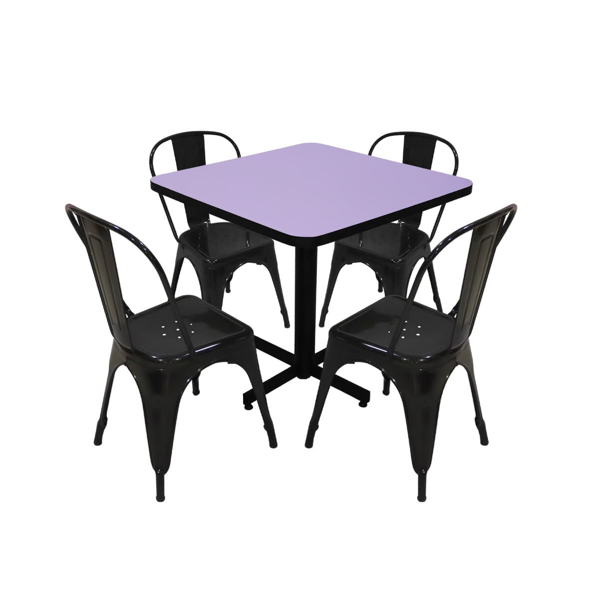 Conjunto Modelo Tolix Lila - estándar 4 sillas