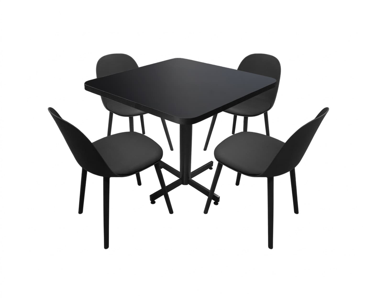 Conjunto Modelo Nova Negro Mate - estándar 4 sillas