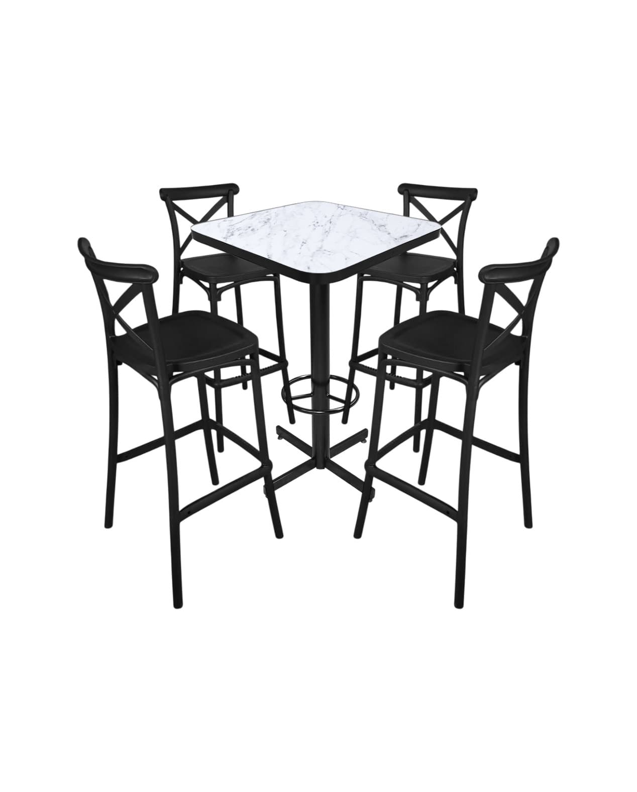 Conjunto Periquero Modelo Crossback Marmara - 4 bancos