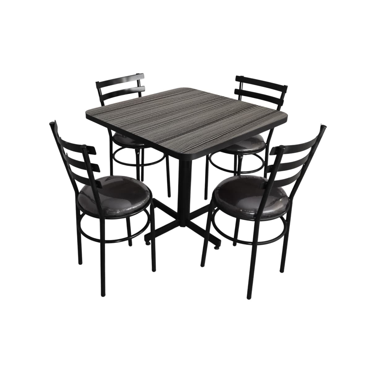 Conjunto Modelo Solera Gris Imperial - estándar 4 sillas