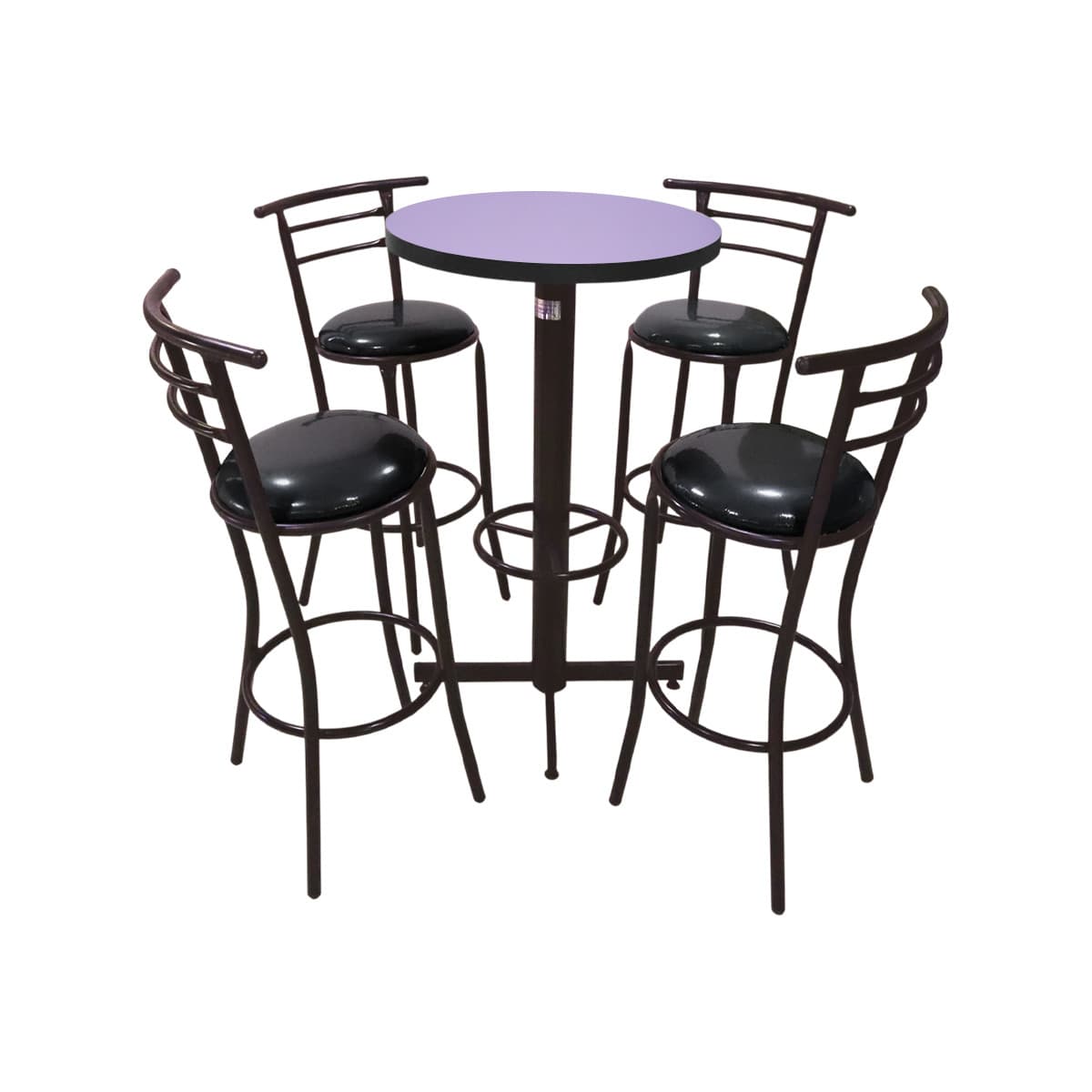 Conjunto Periquero Modelo Chabeli Lila - 4 bancos