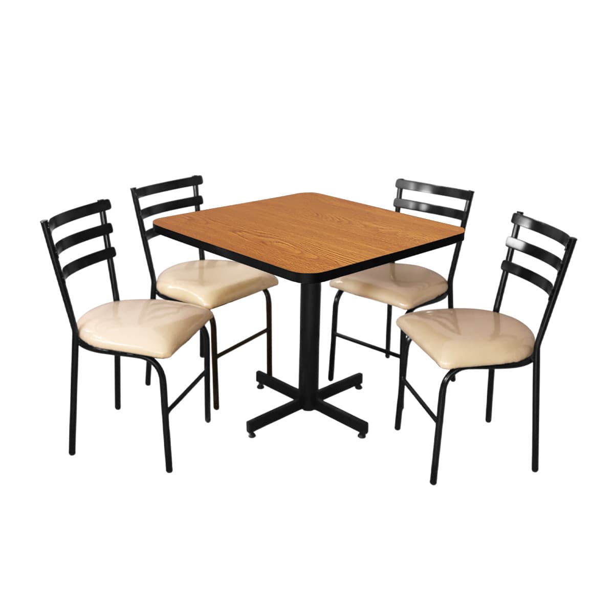 Conjunto Modelo Panda Roble - estándar 4 sillas