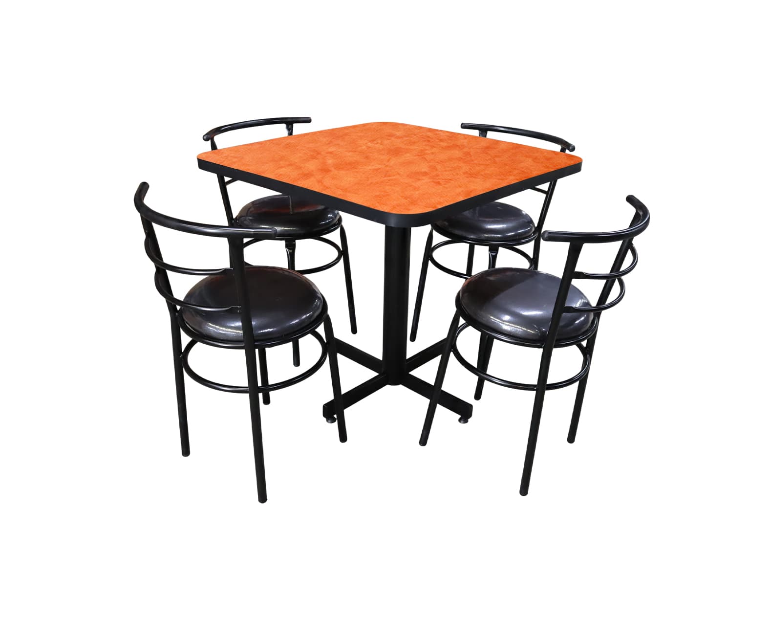 Conjunto Modelo Chabeli Naranja Deslavado - estándar 4 sillas