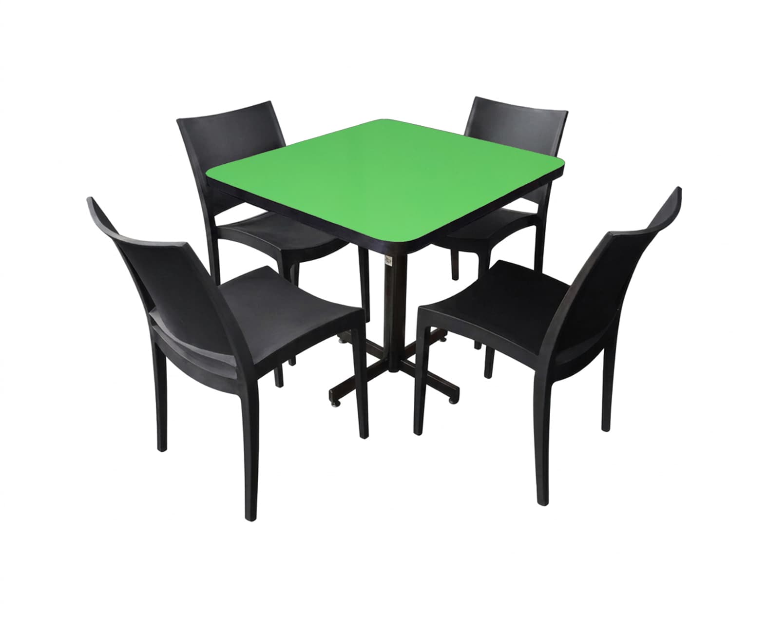 Conjunto Modelo Hit Verde Limón - estándar 4 sillas