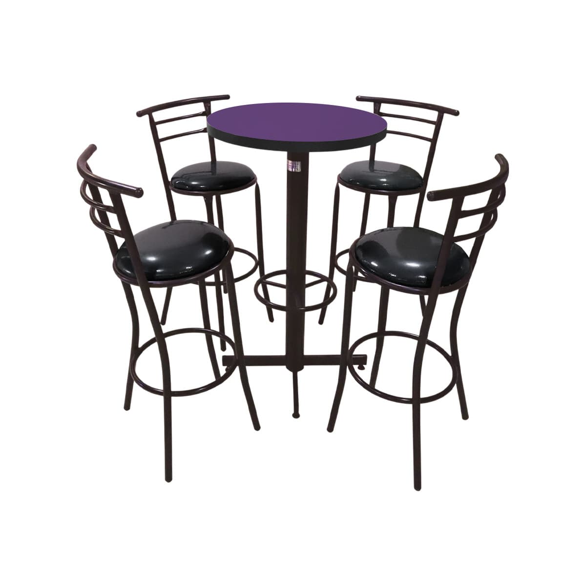 Conjunto Periquero Modelo Chabeli Morado - 4 bancos