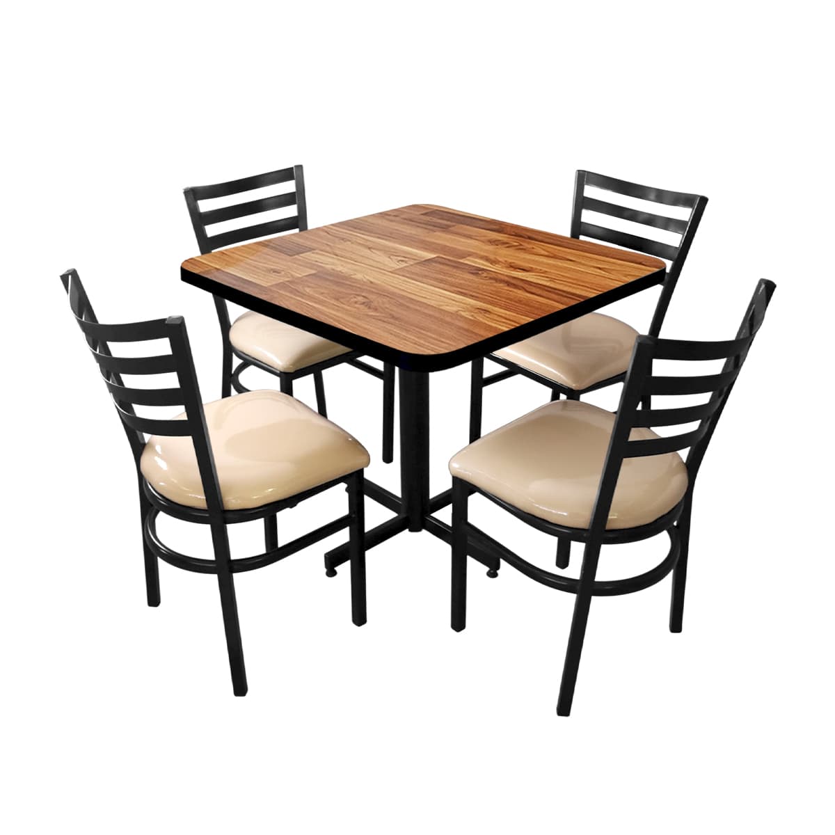 Conjunto Modelo Italia Wood - estándar 4 sillas