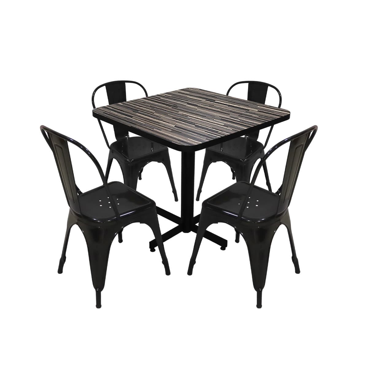 Conjunto Modelo Tolix Duelilla - estándar 4 sillas