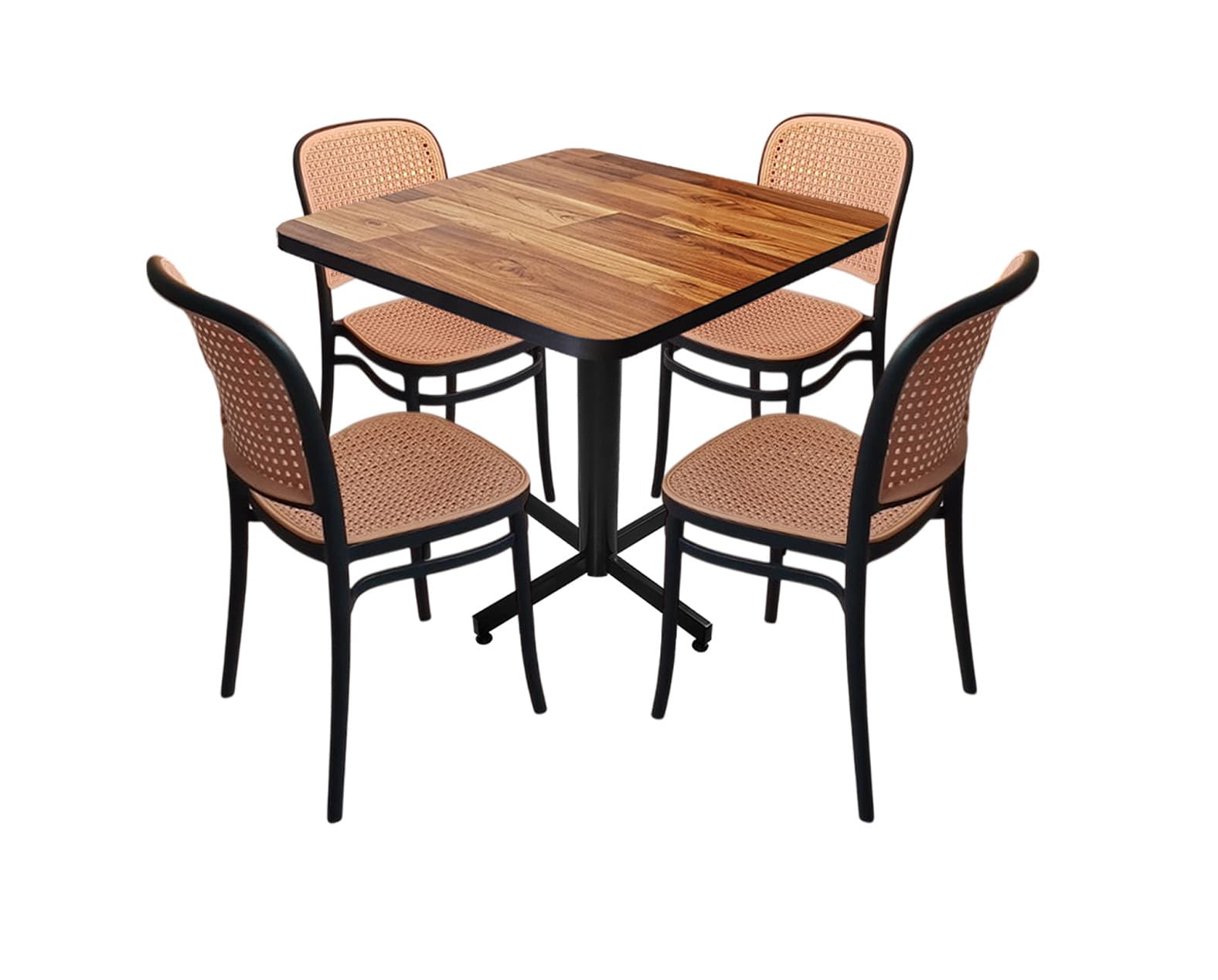 Conjunto Modelo Tulum Wood - estándar 4 sillas