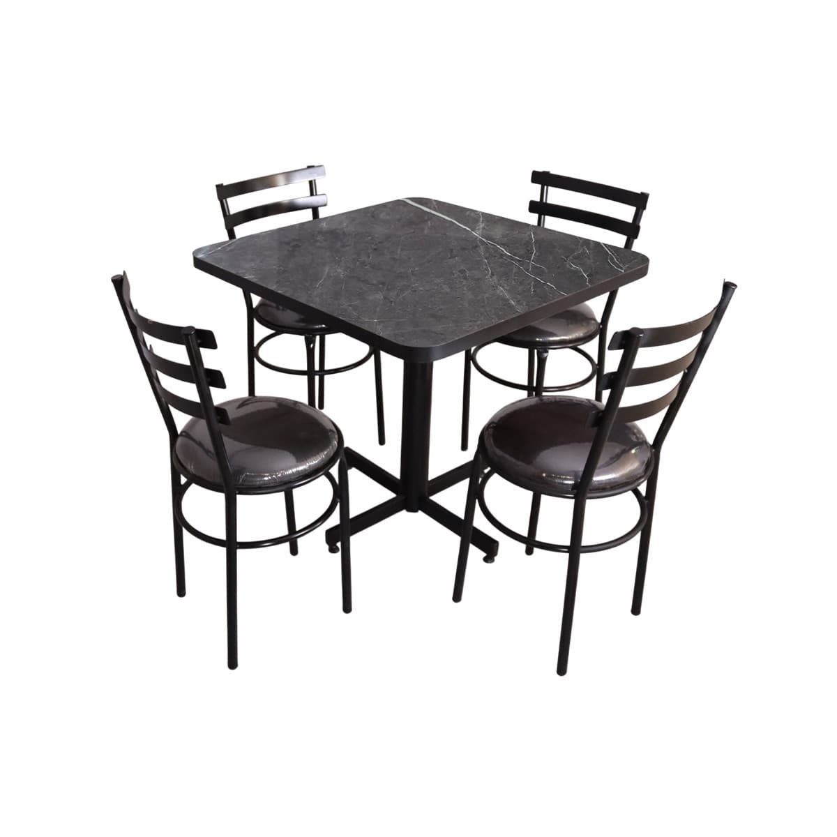 Conjunto Modelo Solera Gris Corrara - estándar 4 sillas