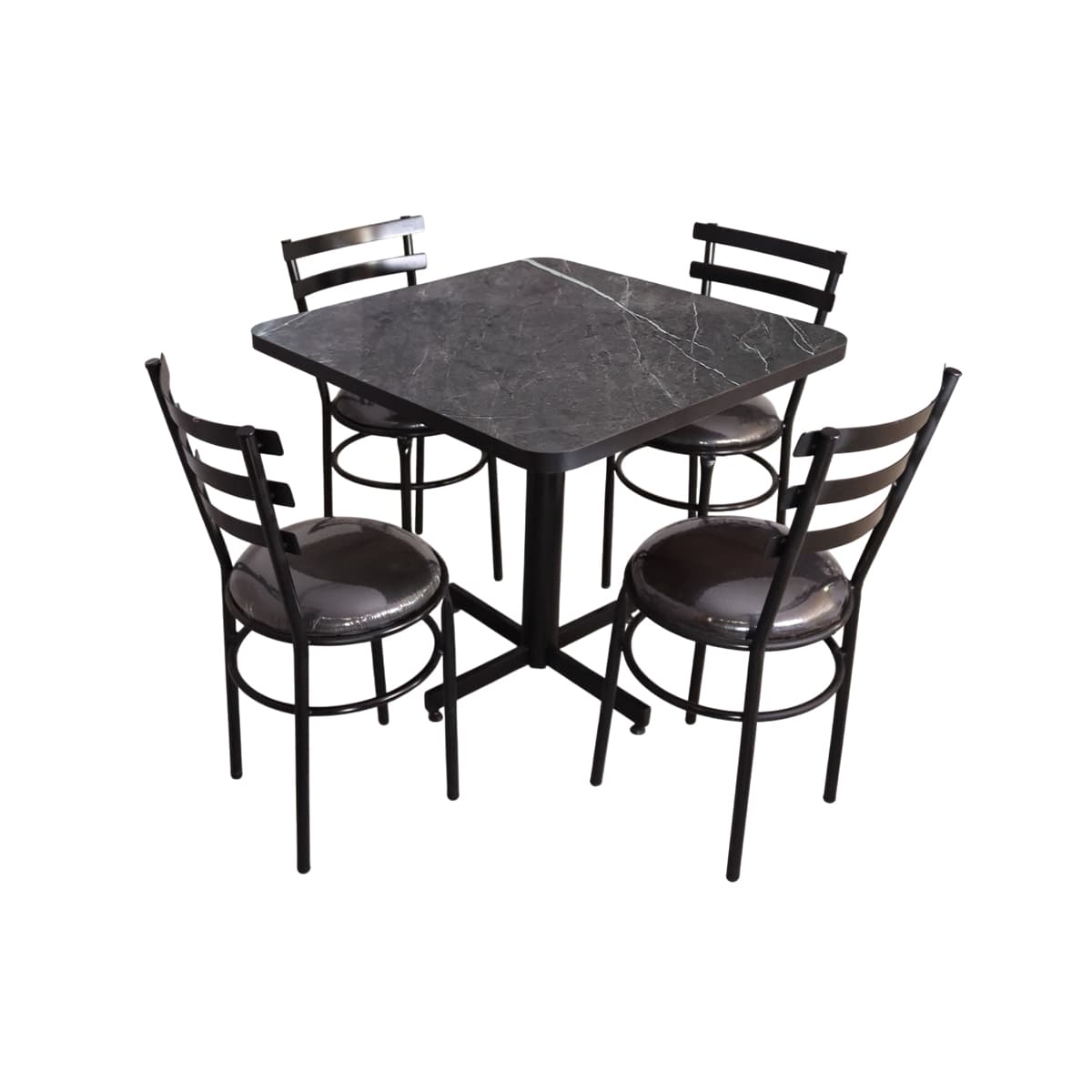 Conjunto Modelo Solera Gris Corrara - estándar 4 sillas