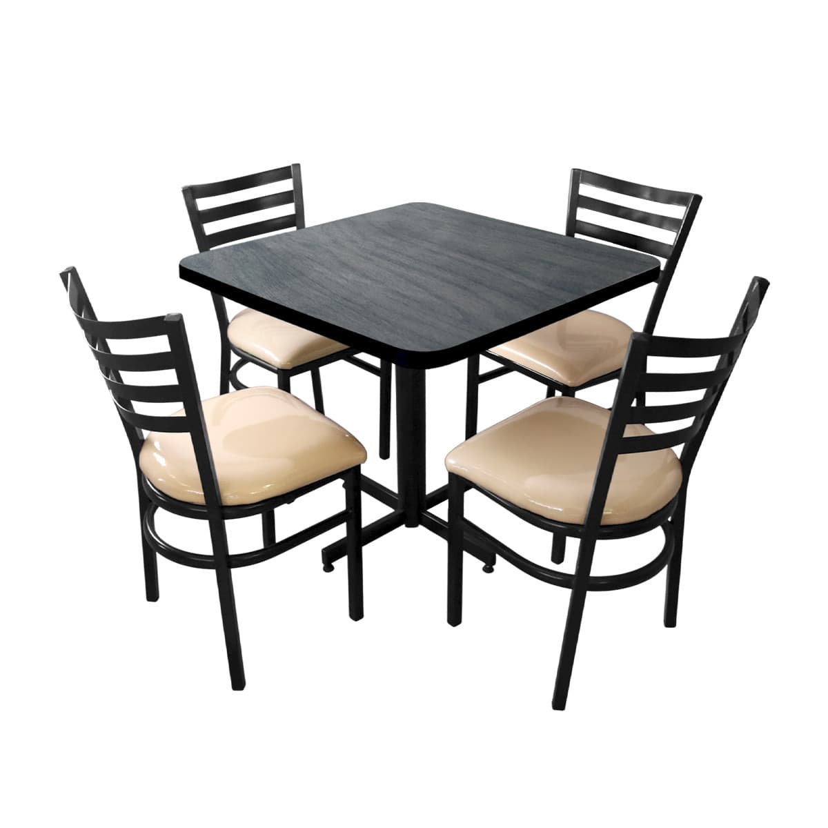 Conjunto Modelo Italia Nogal Oscuro - estándar 4 sillas