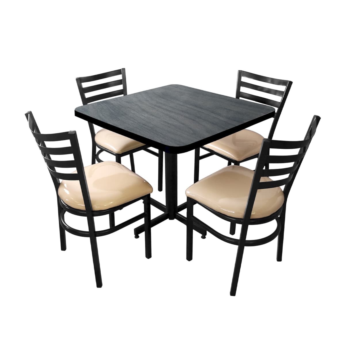 Conjunto Modelo Italia Nogal Oscuro - estándar 4 sillas