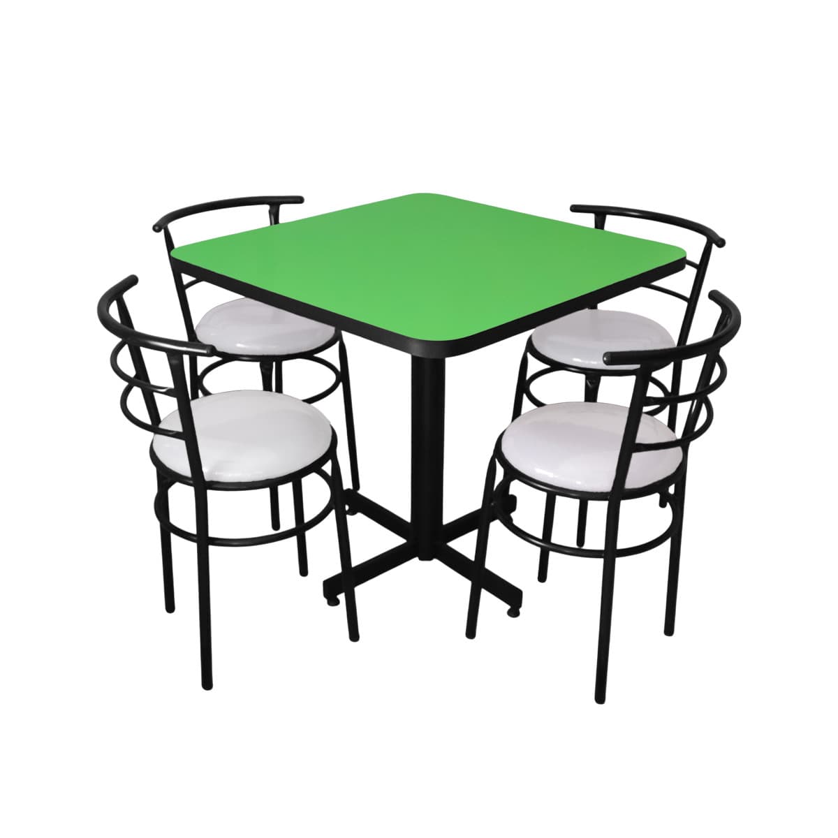 Conjunto Modelo Chabeli Verde Limón - estándar 4 sillas