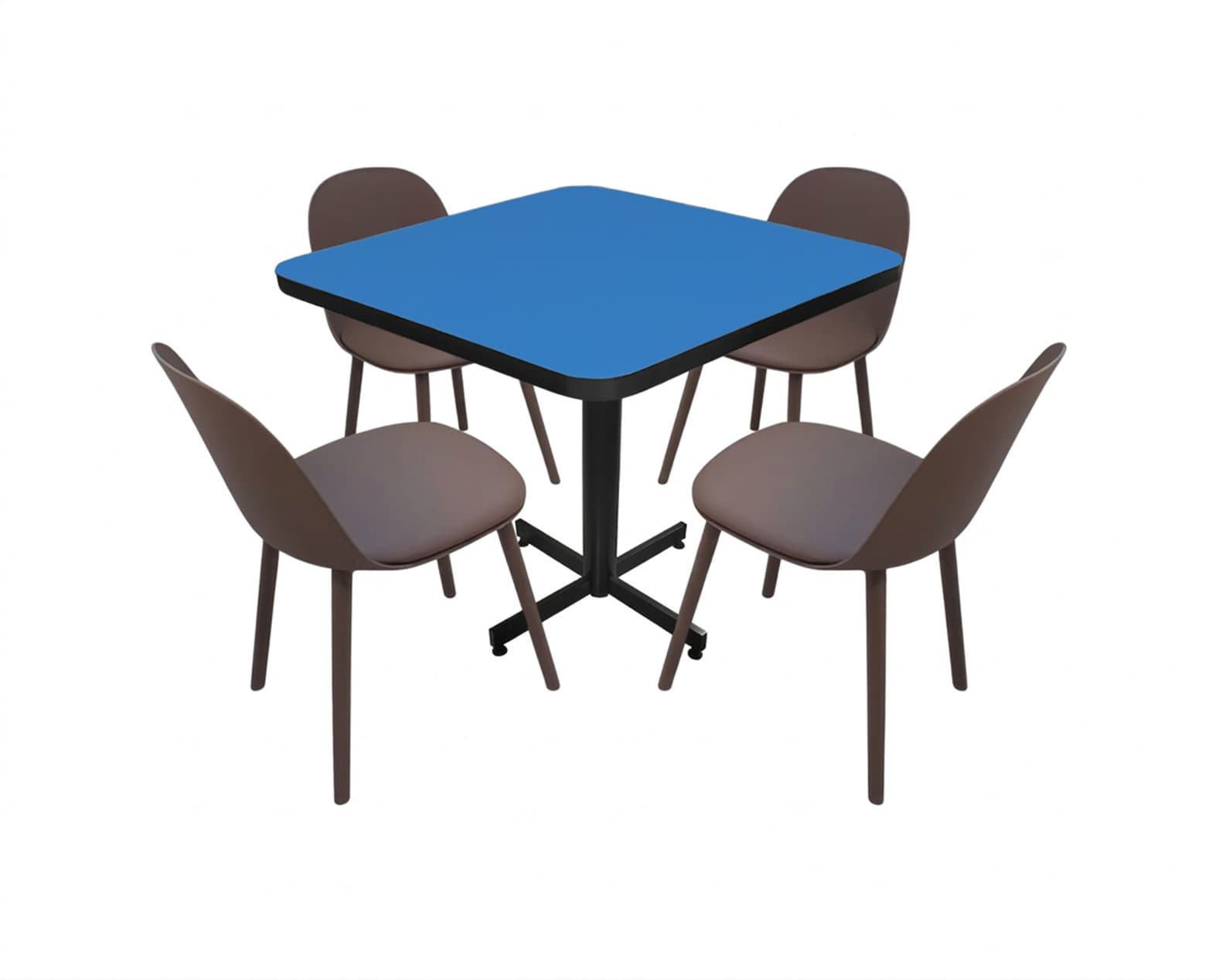 Conjunto Modelo Nova Azul Polar - estándar 4 sillas