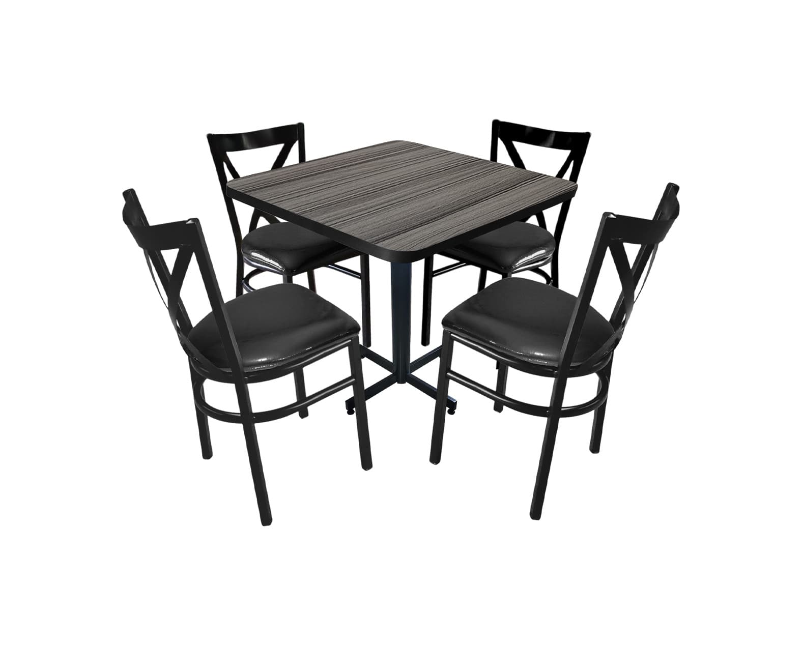 Conjunto Modelo Roma Gris Imperial - estándar 4 sillas