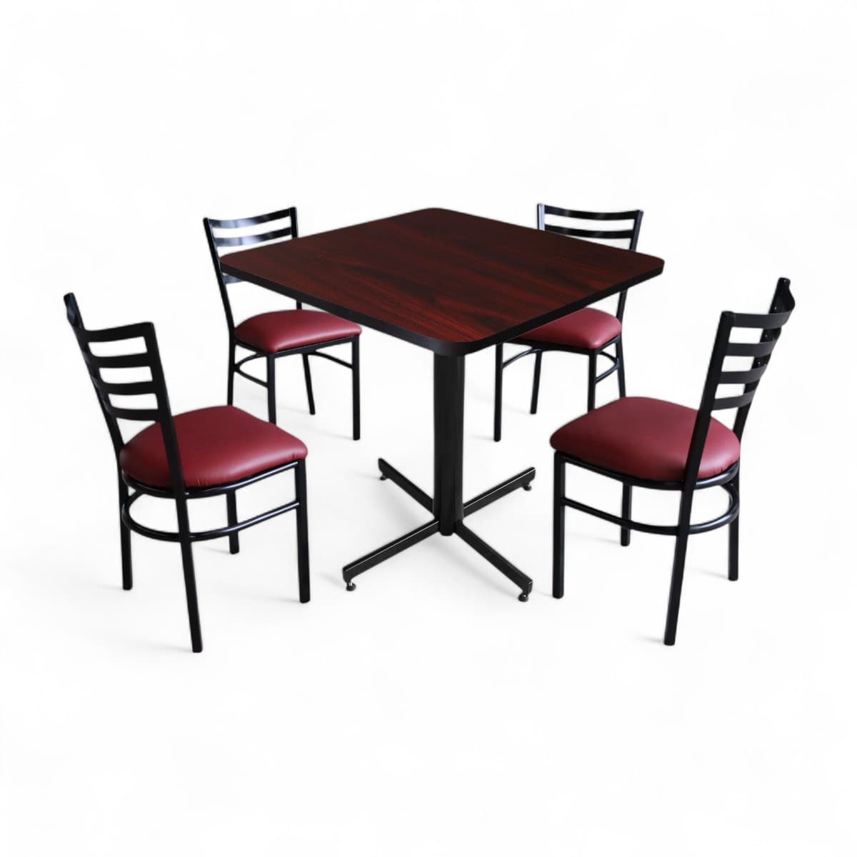 Conjunto Modelo Italia Caoba - estándar 4 sillas