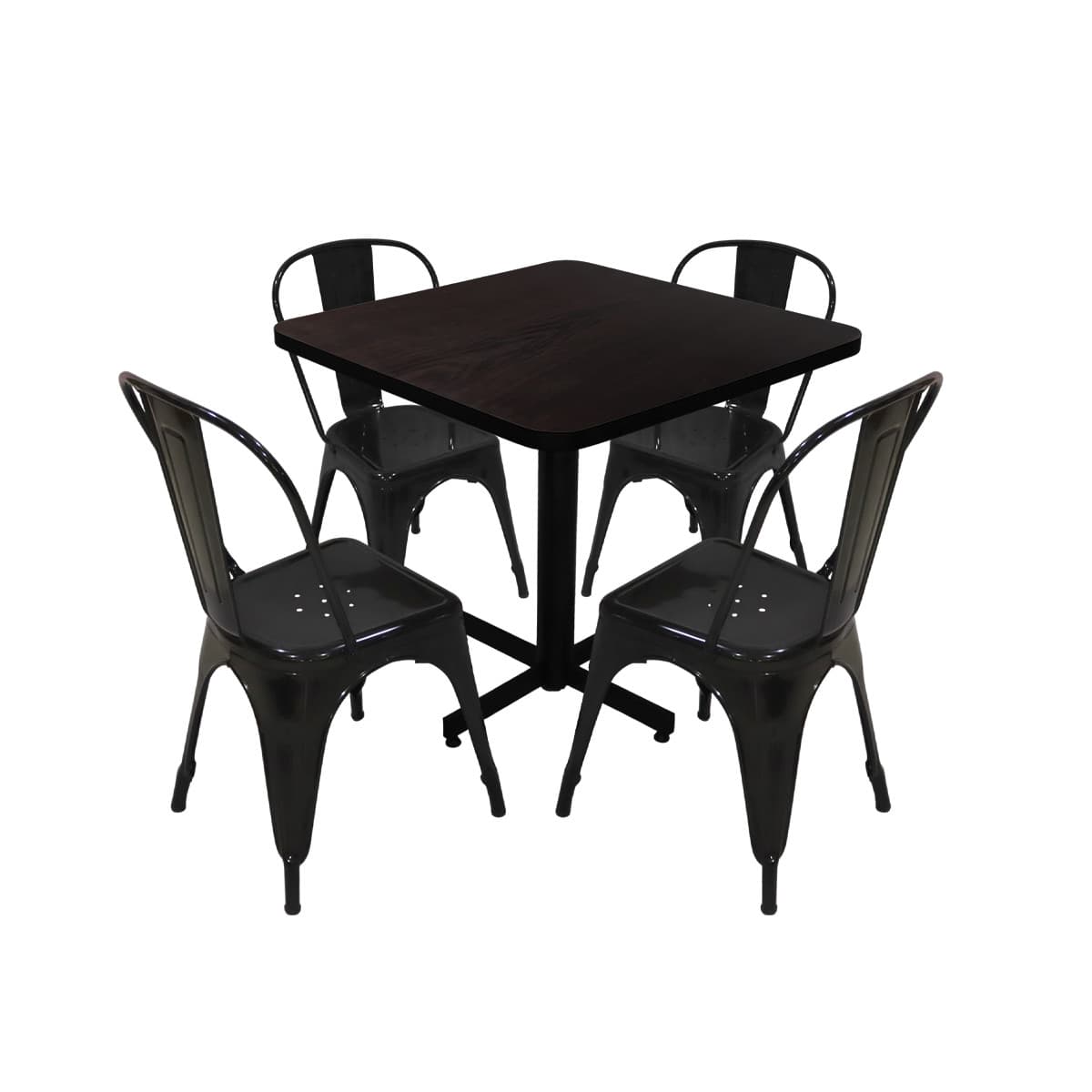 Conjunto Modelo Tolix Wengue - estándar 4 sillas