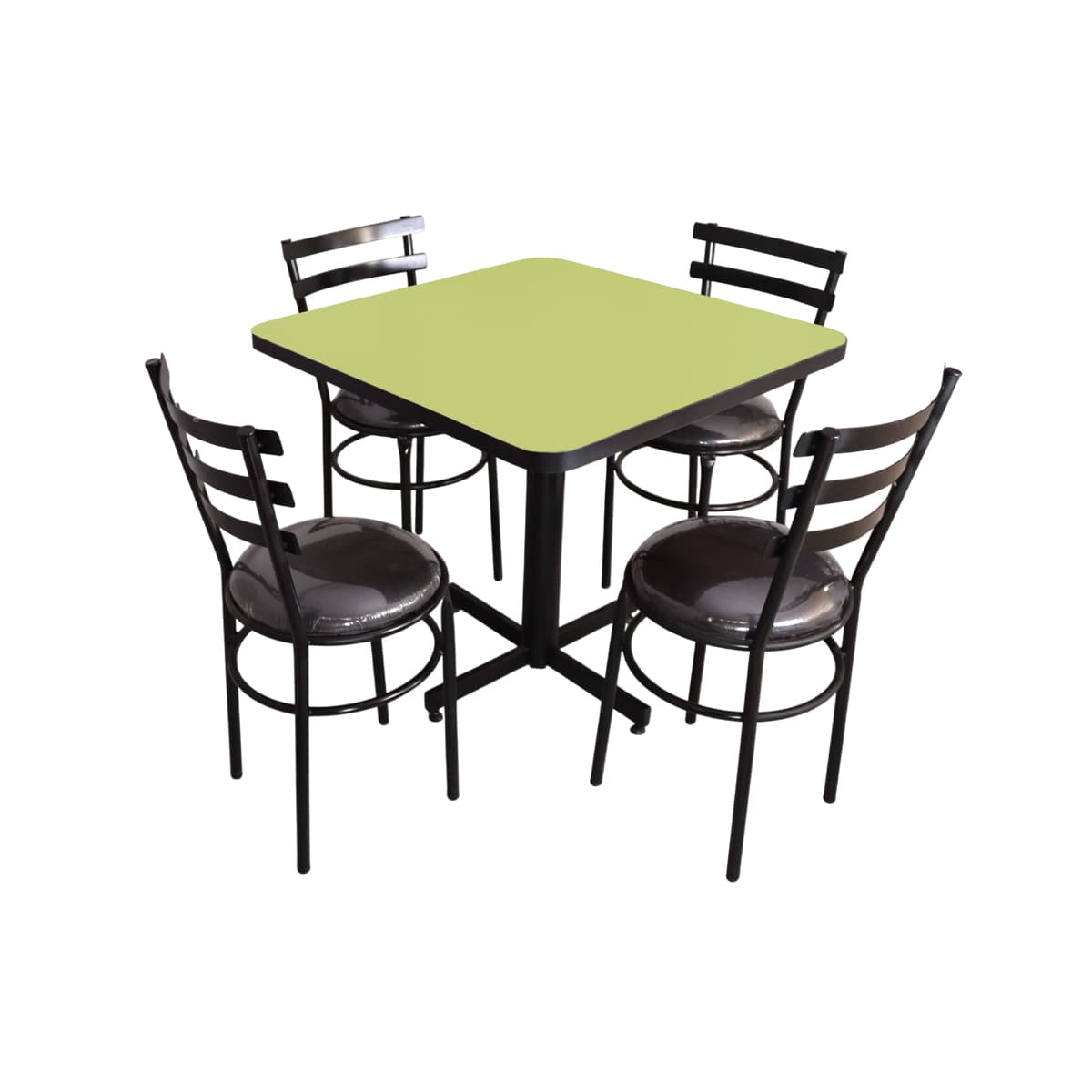 Conjunto Modelo Solera Verde Manzana - estándar 4 sillas