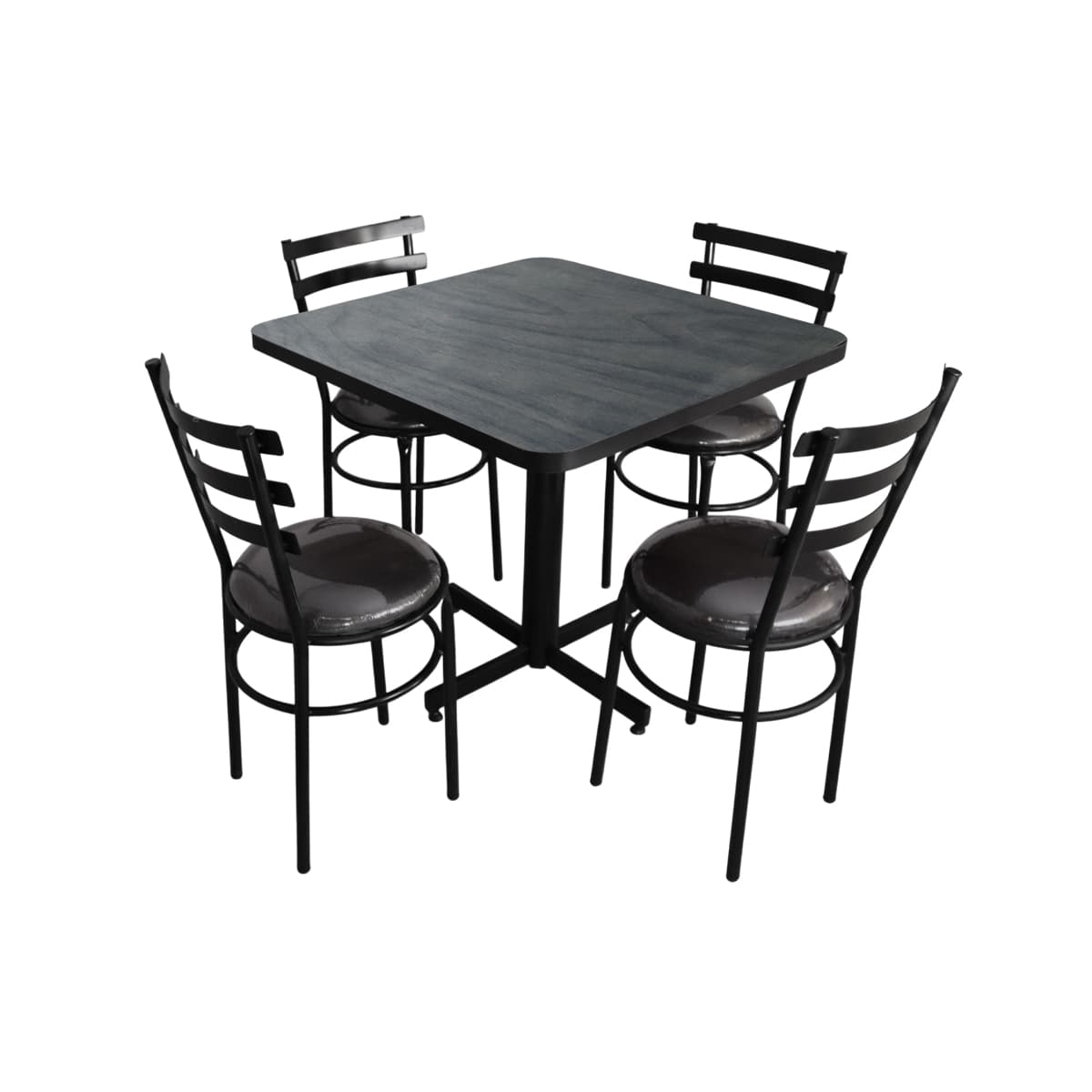 Conjunto Modelo Solera Nogal Oscuro - estándar 4 sillas
