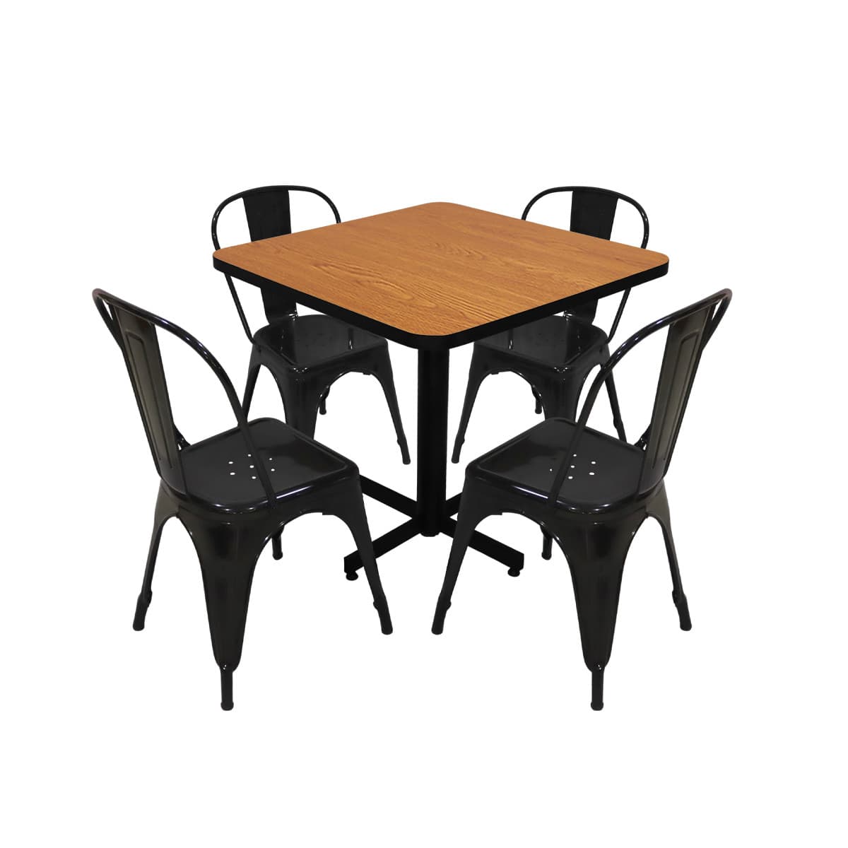 Conjunto Modelo Tolix Roble - estándar 4 sillas