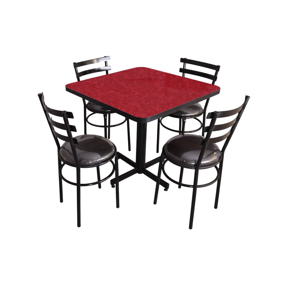 Conjunto Modelo Solera Rojo Traventino - estándar 4 sillas