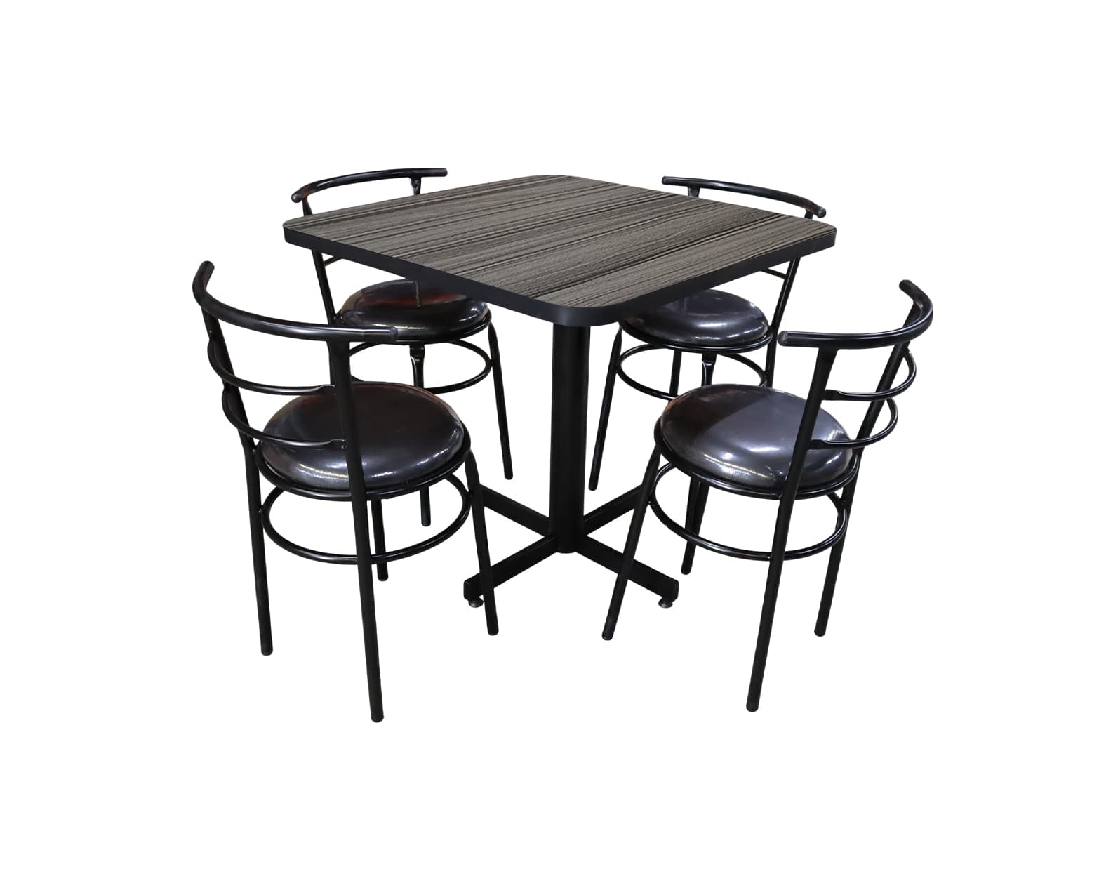Conjunto Modelo Chabeli Gris Imperial - estándar 4 sillas