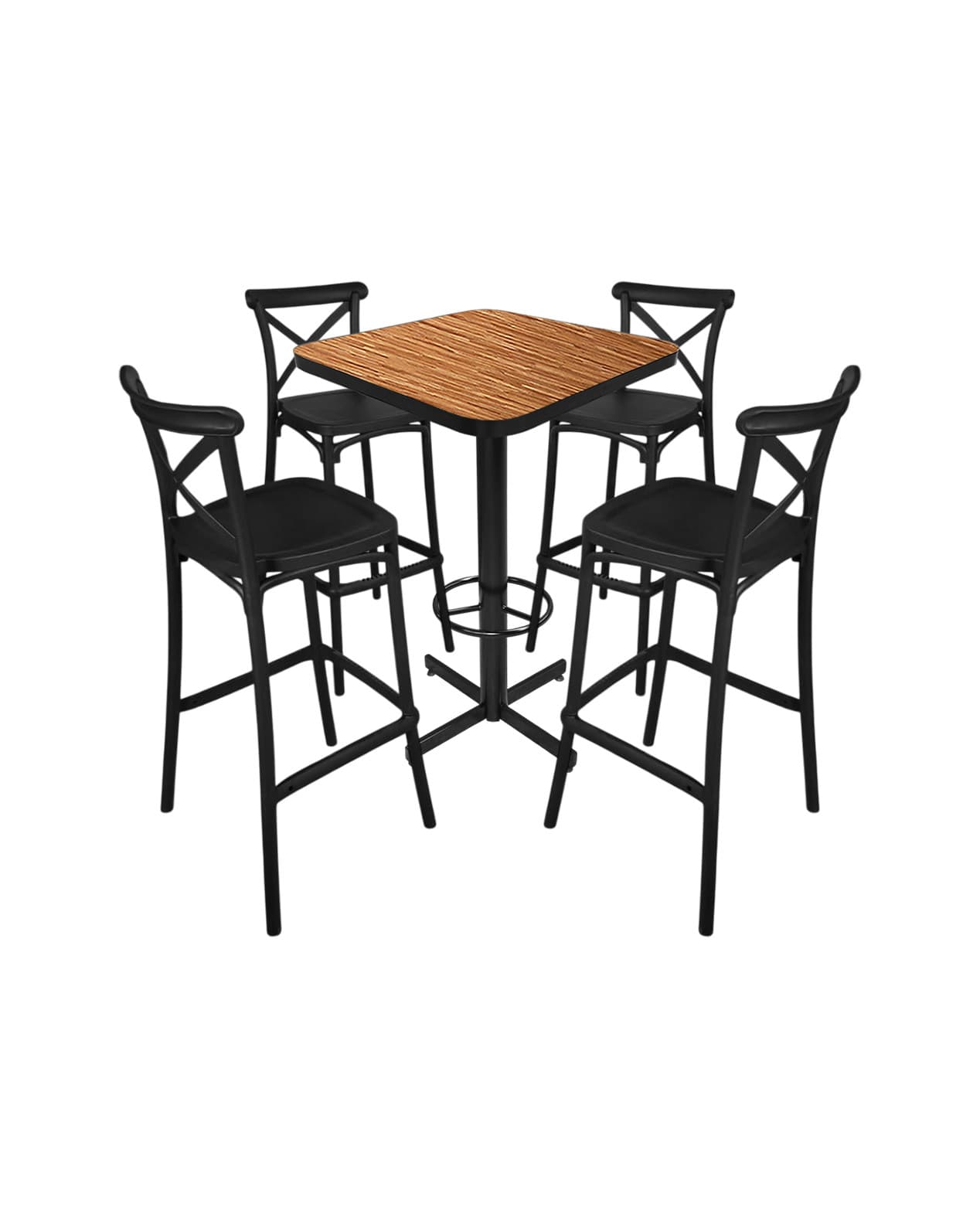Conjunto Periquero Modelo Crossback Golden Banbú - 4 bancos