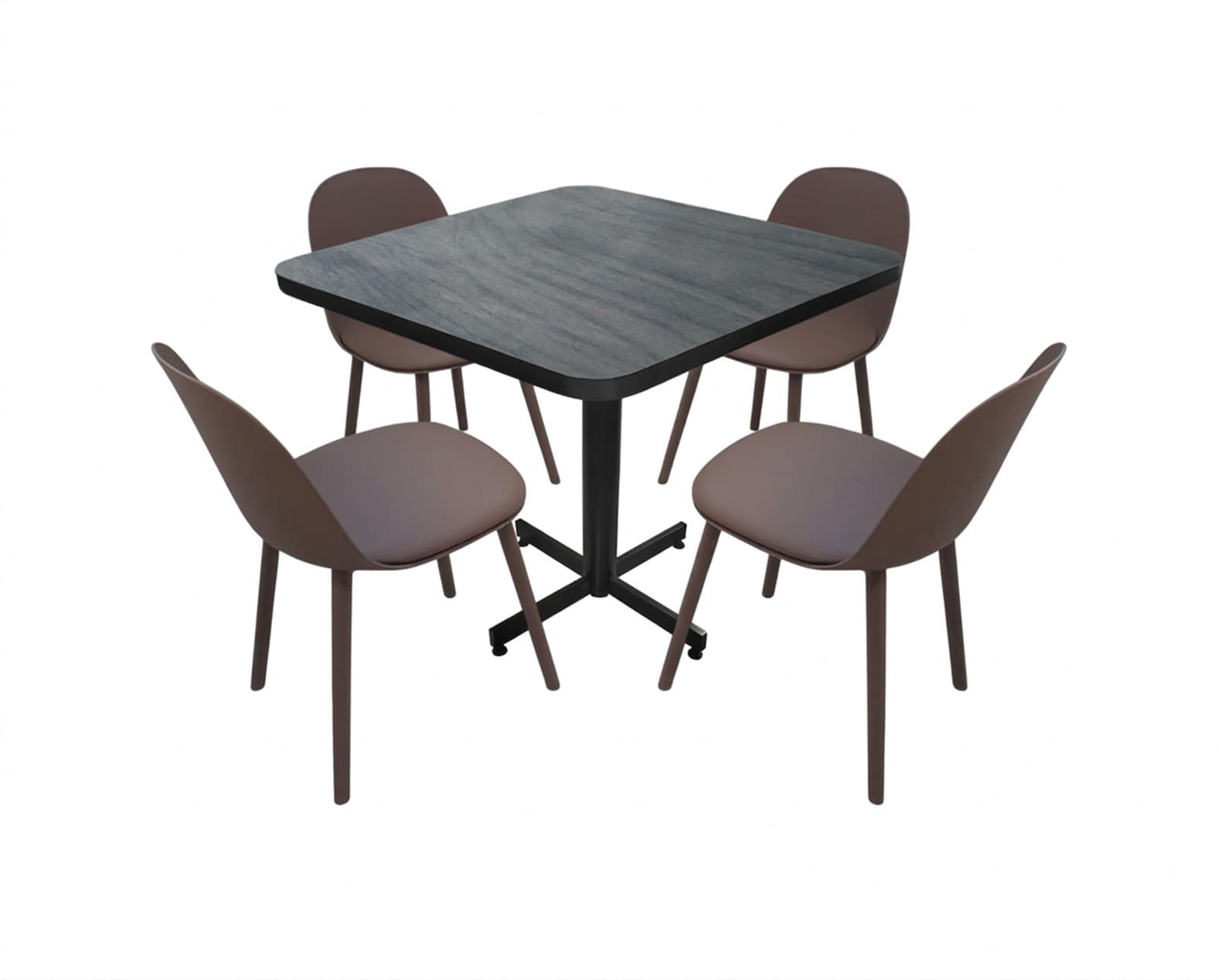 Conjunto Modelo Nova Nogal - estándar 4 sillas